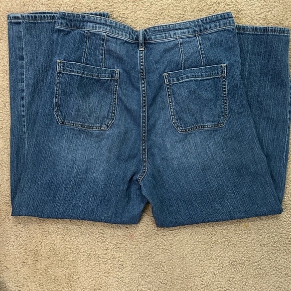 Pilcro Women’s Size 32 Cropped Relaxed Wide Leg Baggy Denim Jeans - Picture 11 of 11